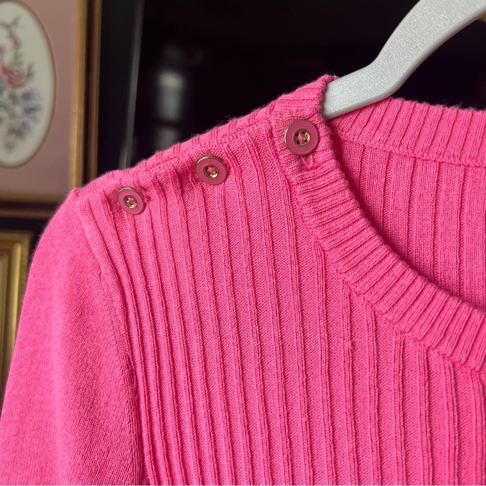 J.McLaughlin Pink Ribbed Sweater Small - Picture 2 of 6